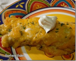 Creamy Chicken and Green Chili Enchiladas