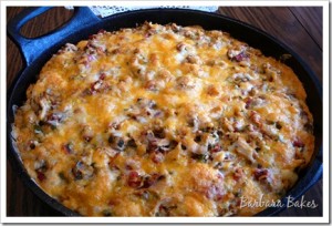 Chicken Taco Cornbread Wedges