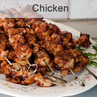 BBQ Chicken Kebabs with a Spicy Bacon Rub
