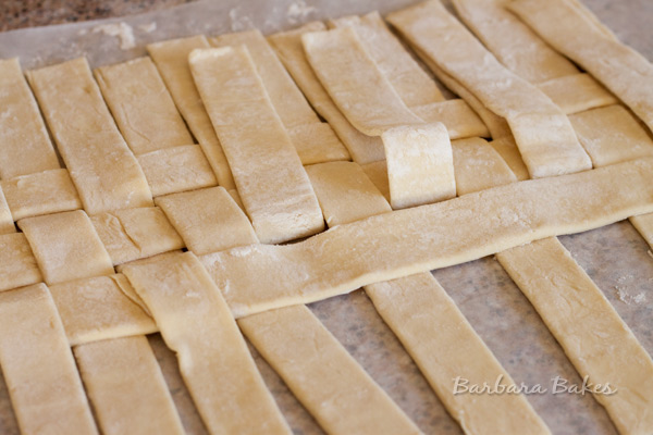 Weaving the pastry crust