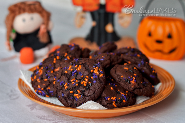 Halloween Double Chocolate Chocolate Chip Cookies