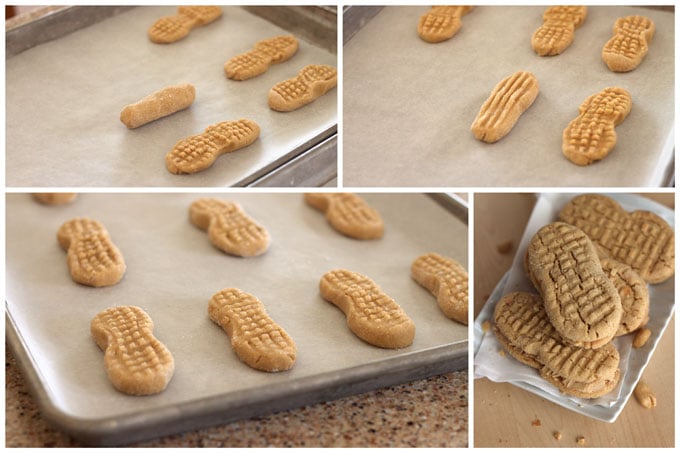 Collage of How to shape Homemade Nutter Butter Cookies