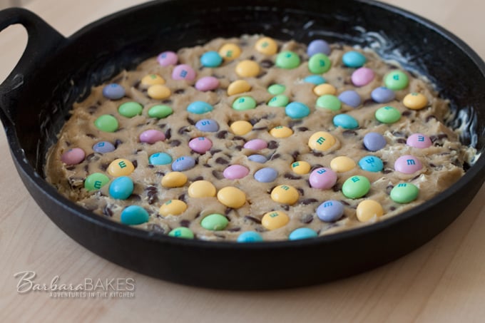 Making an Easter Skillet Cookie
