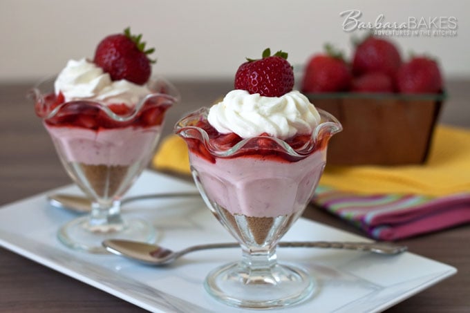 Featured Image in the post, Strawberry Cheesecake Pots 
