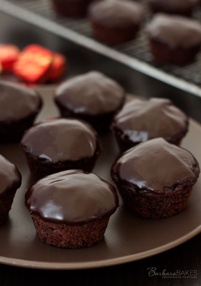 Chocolate Zucchini Bread Bites from Barbara Bakes - A rich, decadent way to eat your veggies. 