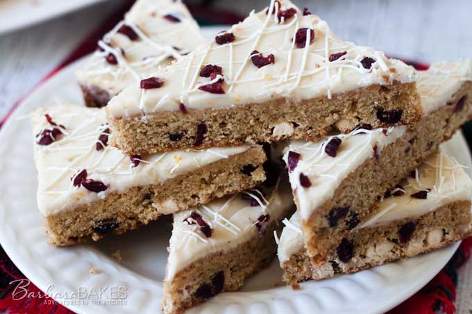 Featured Image for post White Chocolate Cranberry Orange Bars from Christmas Desserts – Sweets of the Season Cookbook 