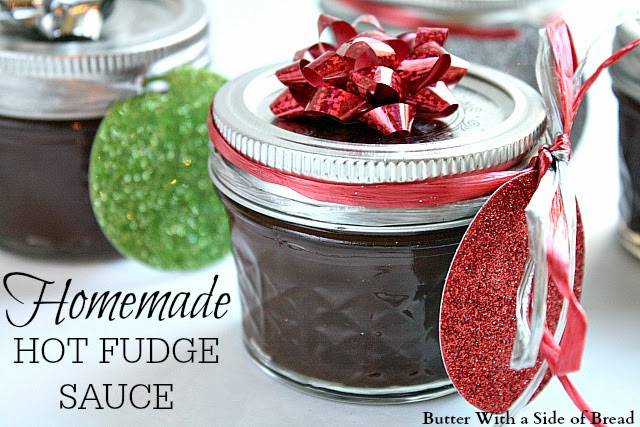 Homemade Hot Fudge Sauce from Butter with a Side of Bread