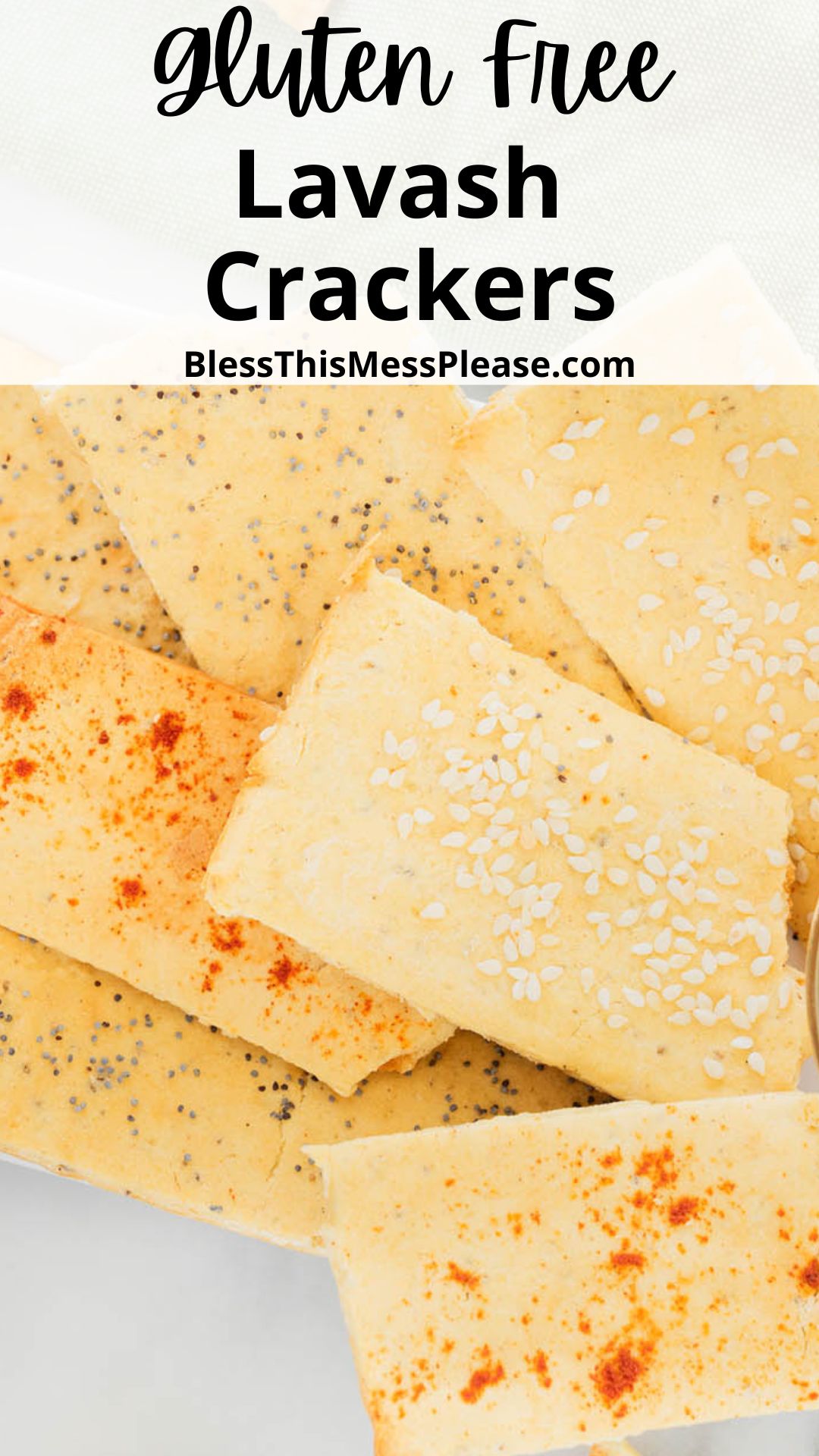 These crispy gluten free lavash crackers are made with just a few simple ingredients that you already have at home and come together fast! via @barbarabakes