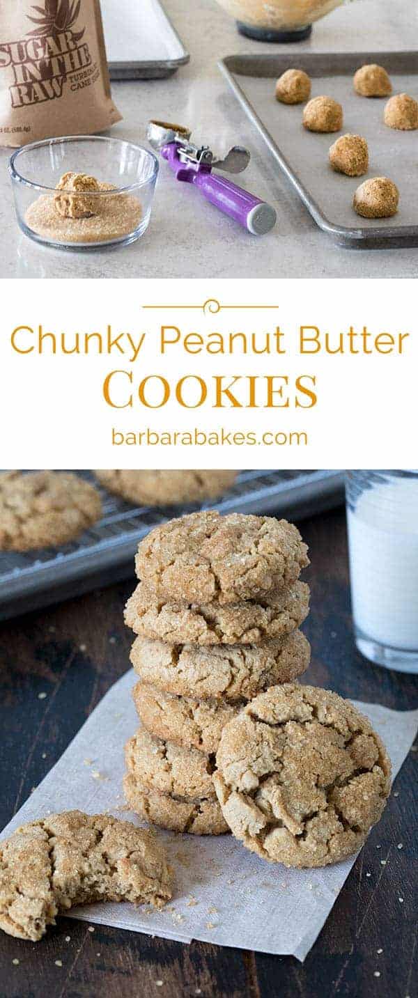 Chunky Peanut Butter Cookies Collage