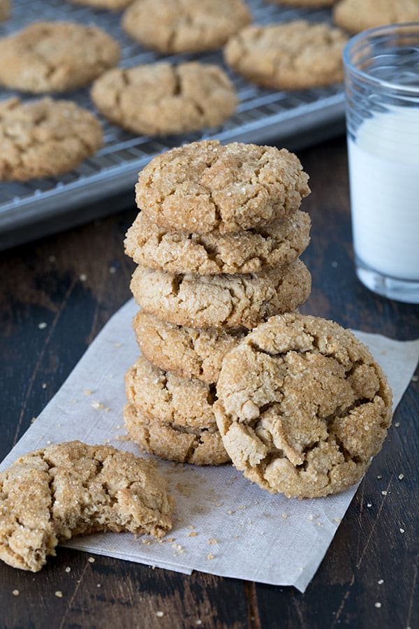 A stack of Chunky Peanut Butter Cookies