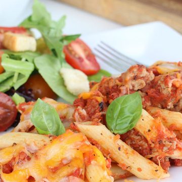 Featured image for Chicken Sausage Pasta Bake