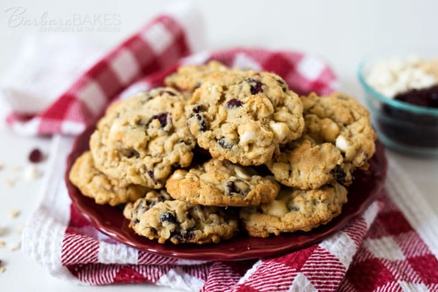Featured Image for post White Chocolate Cranberry Oatmeal Cookies 
