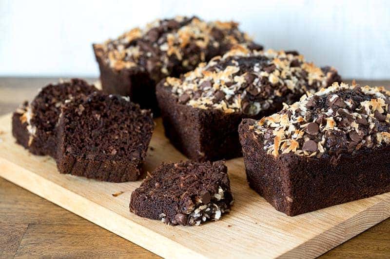 Featured Image for post Chocolate Chip Coconut Chocolate Zucchini Bread 