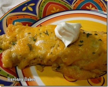 Featured Image for post Creamy Chicken and Green Chili Enchiladas
