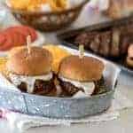 2 Southwest Chipotle Burger Sliders served in a basket