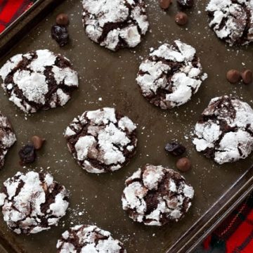 Featured Image for post Black Forest Crinkle Cookies