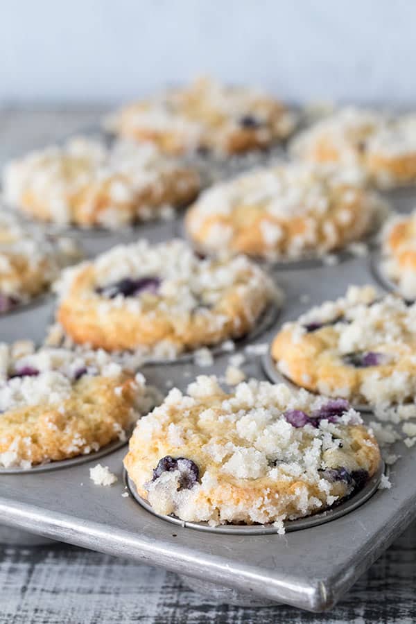 These really are the Best Blueberry Streusel Muffins! They're big, beautiful, and tender muffins, loaded with blueberries and crowned with a sweet crunchy streusel topping.