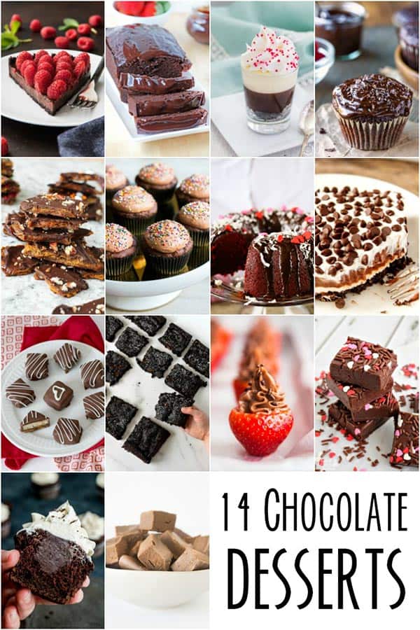 A collage of 14 Must Try Chocolate Desserts