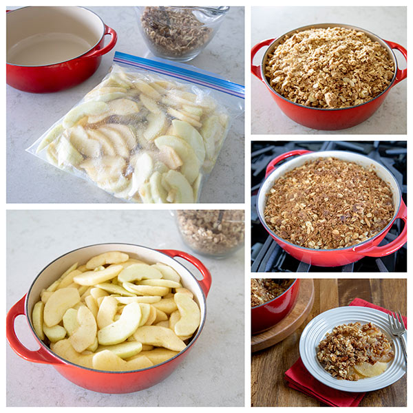 collage of Making-Perfect-Apple-Crisp