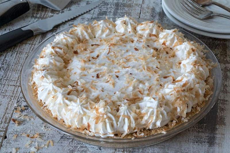 Featured Image for post Coconut Cream Pie in a Shortbread Crumb Crust 