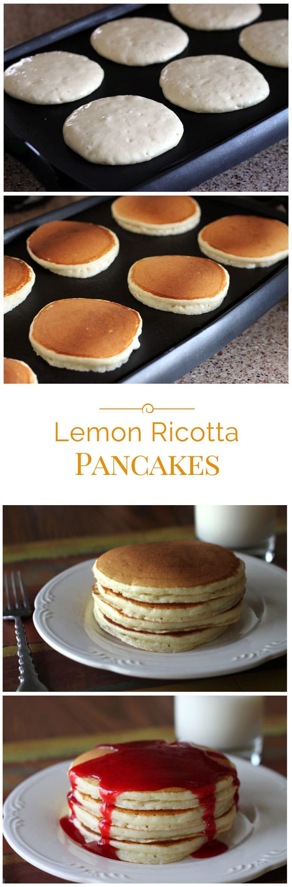 Collage of Lemon-Ricotta-Pancakes