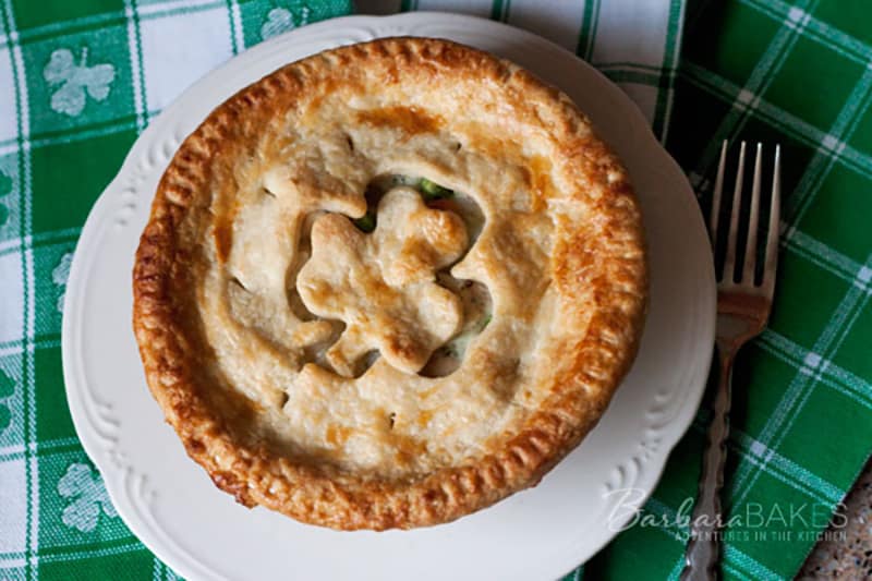 Homemade Chicken Pot Pie for St. Patrick's Day