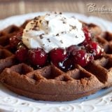 Featured Image for post Black Forest Waffle Brownies
