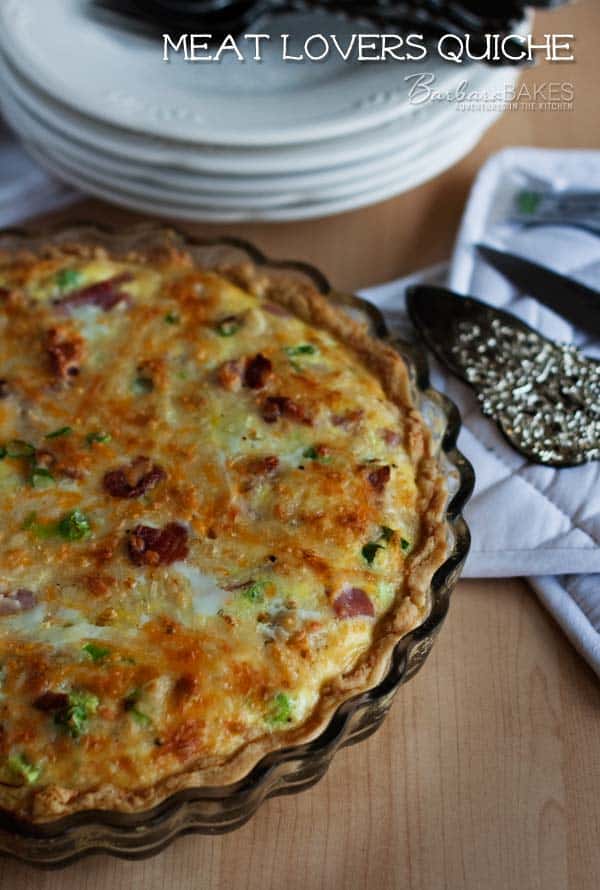 Meat Lovers Quiche Recipe @Barbara Bakes
