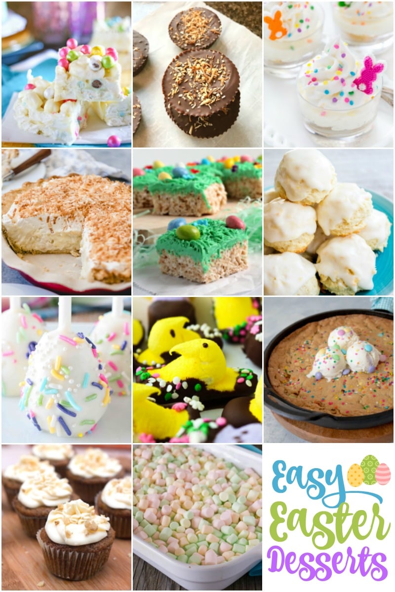 collage of Easy Easter Desserts