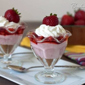 Featured Image in the post, Strawberry Cheesecake Pots