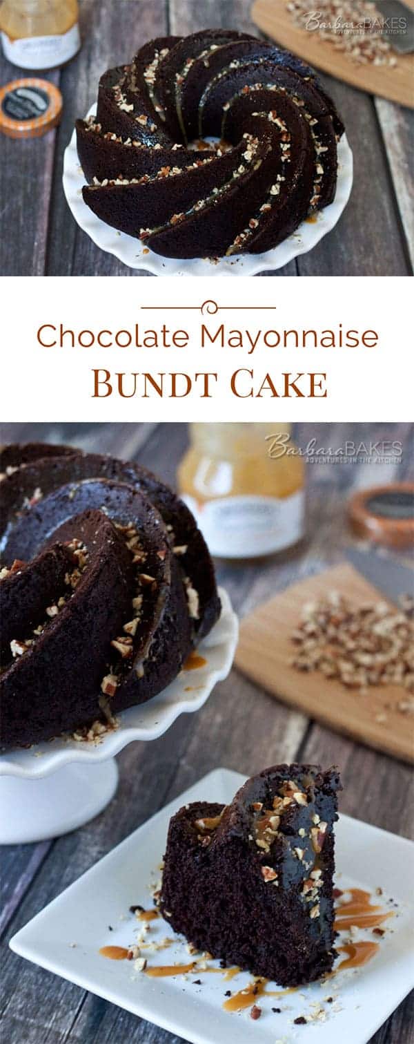 Chocolate Mayonnaise Bundt Cake collage