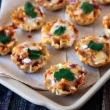 Quick and Eay BBQ Chicken Pizza Phyllo Bites