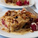 Featured Image for post Raspberry Bread Pudding
