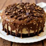 Featured Image for post Peanut Butter Cheesecake Chocolate Cake