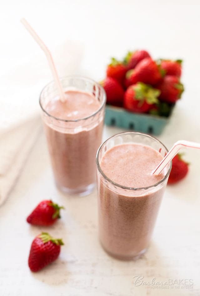 Strawberry Oats Coconut Chia Smoothie recipe from Best 100 Smoothies for Kids