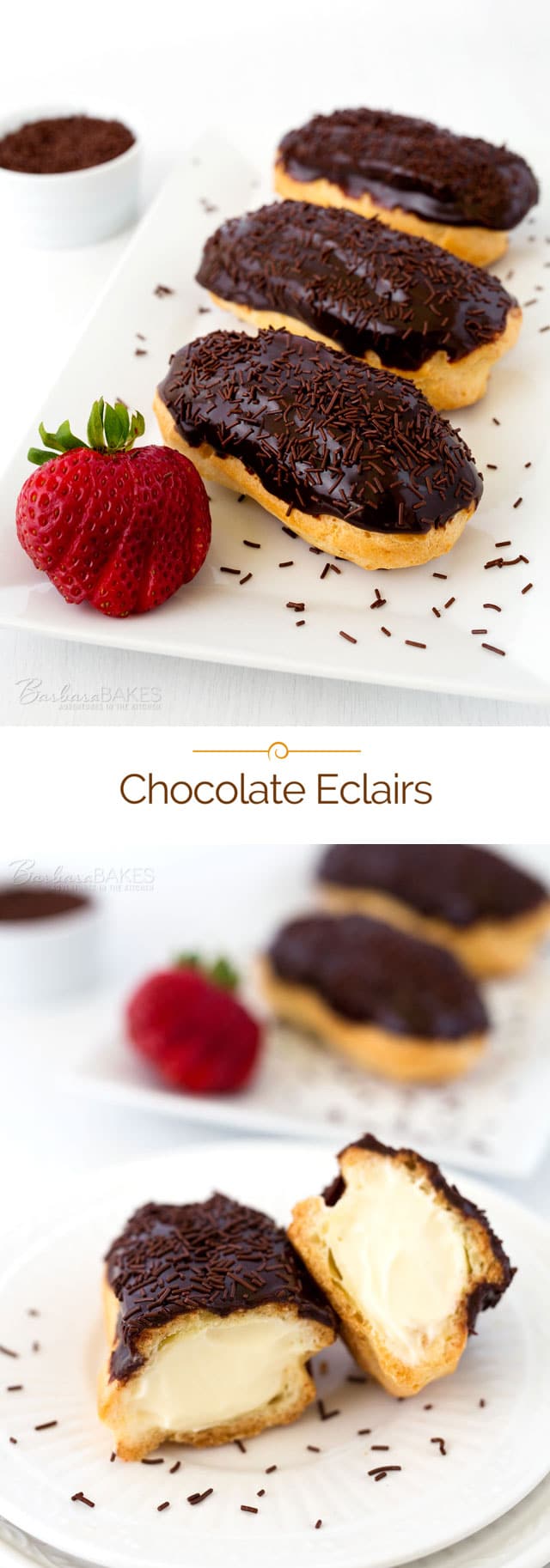 Chocolate-Eclairs-Collage-Barbara-Bakes