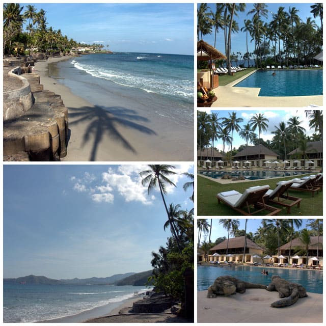 Collage from Alila Manngis hotel beach and pool