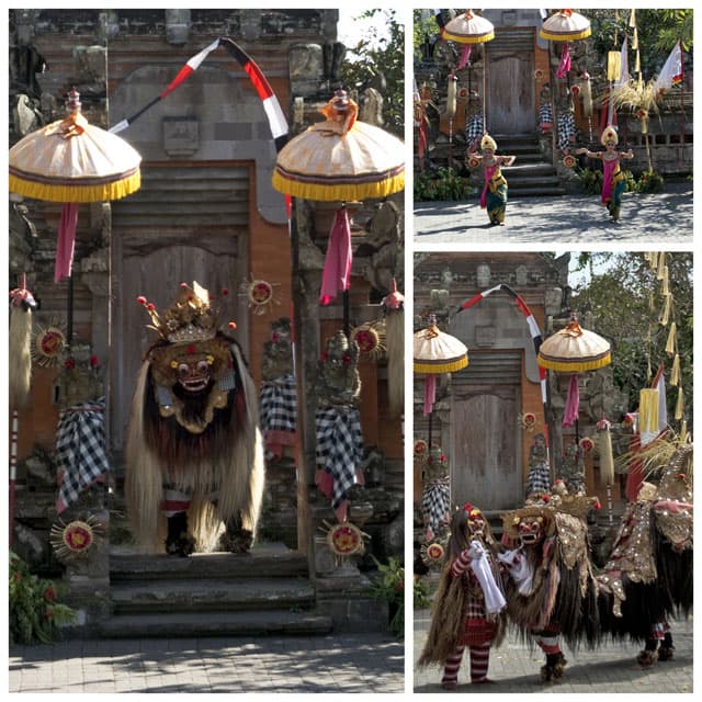 Collage of Dance Performance Barong