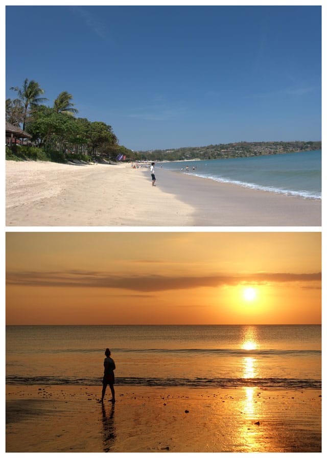 Photo collage from Jimbaran Bay beach