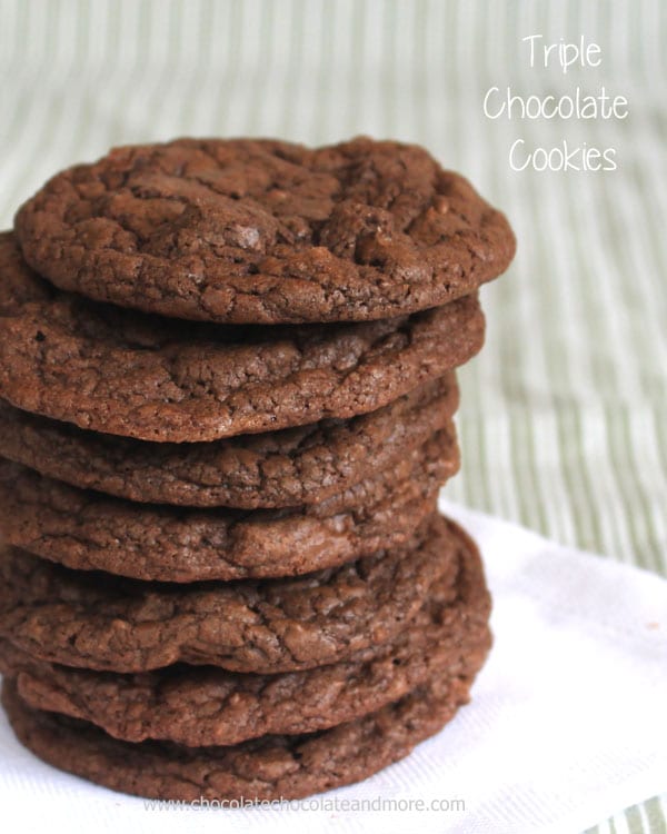 Triple Chocolate Cookies from Chocolate Chocolate and More