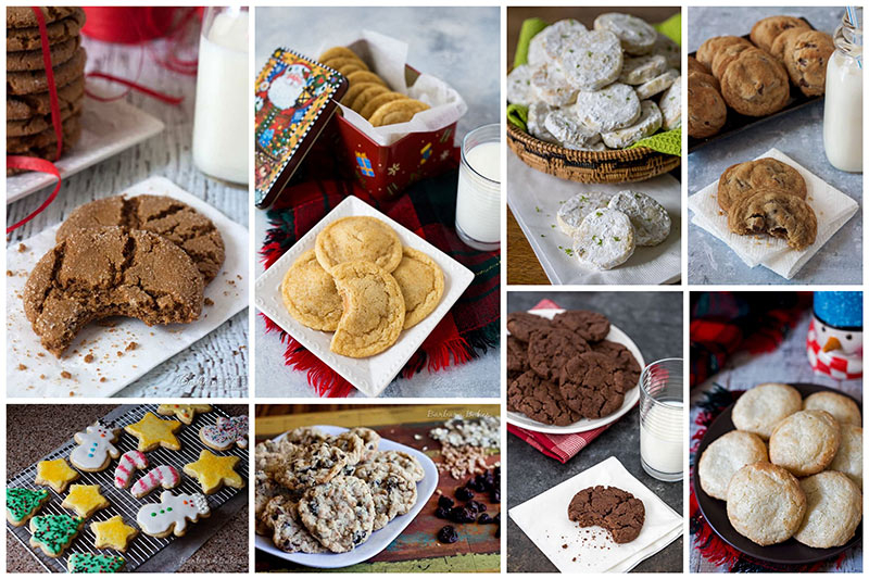 collage of a recipe roundup of the best Christmas cookies on Barbara Bakes.