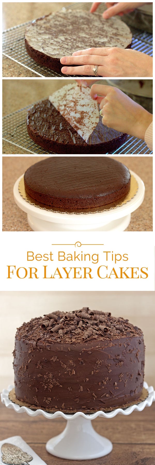 Collage of Best Baking Tips for Layer Cakes
