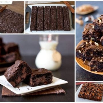 Featured Image Collage for post How To Cut Brownies and a Brownie Roundup