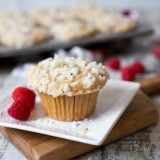 Featured Image for post Raspberry Banana Streusel Muffins