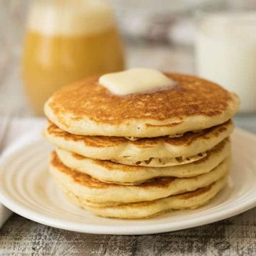 Featured Image for post Melt in Your Mouth Buttermilk Pancakes with Buttermilk Syrup