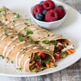 Featured Image for post - Avocado Crepes with Lemon Tahini Sauce