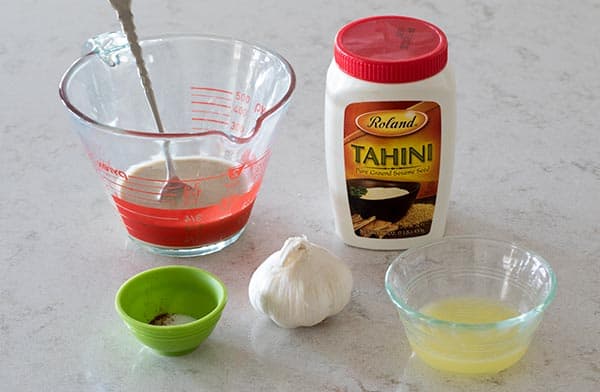 Ingredients of Easy to make Lemon Tahini Sauce