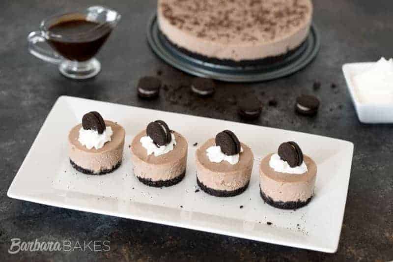 Four individual servings of Frozen Oreo Pie