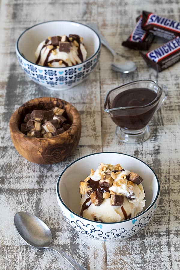 If you're a Snickers candy bar lover, then you're going to go crazy for this Snickers Ice Cream. It's The Best Homemade Snickers Ice Cream!