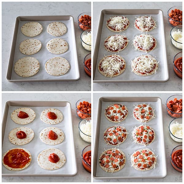 collage of making Featured Image for post Easy Mini Pizza 